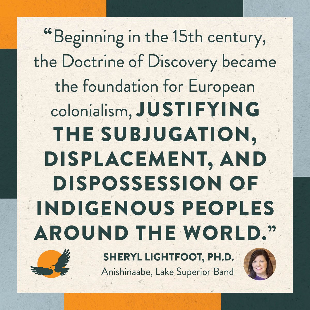FNDI303's tweet image. In this #NativeJustice essay, Dr Sheryl Lightfoot (Anishinaabe, Lake Superior Band) focuses on the @UN Declaration on the Rights of Indigenous Peoples, a universal framework for the survival, dignity, &amp;amp; well-being of the Indigenous peoples: bit.ly/49KVP3a
