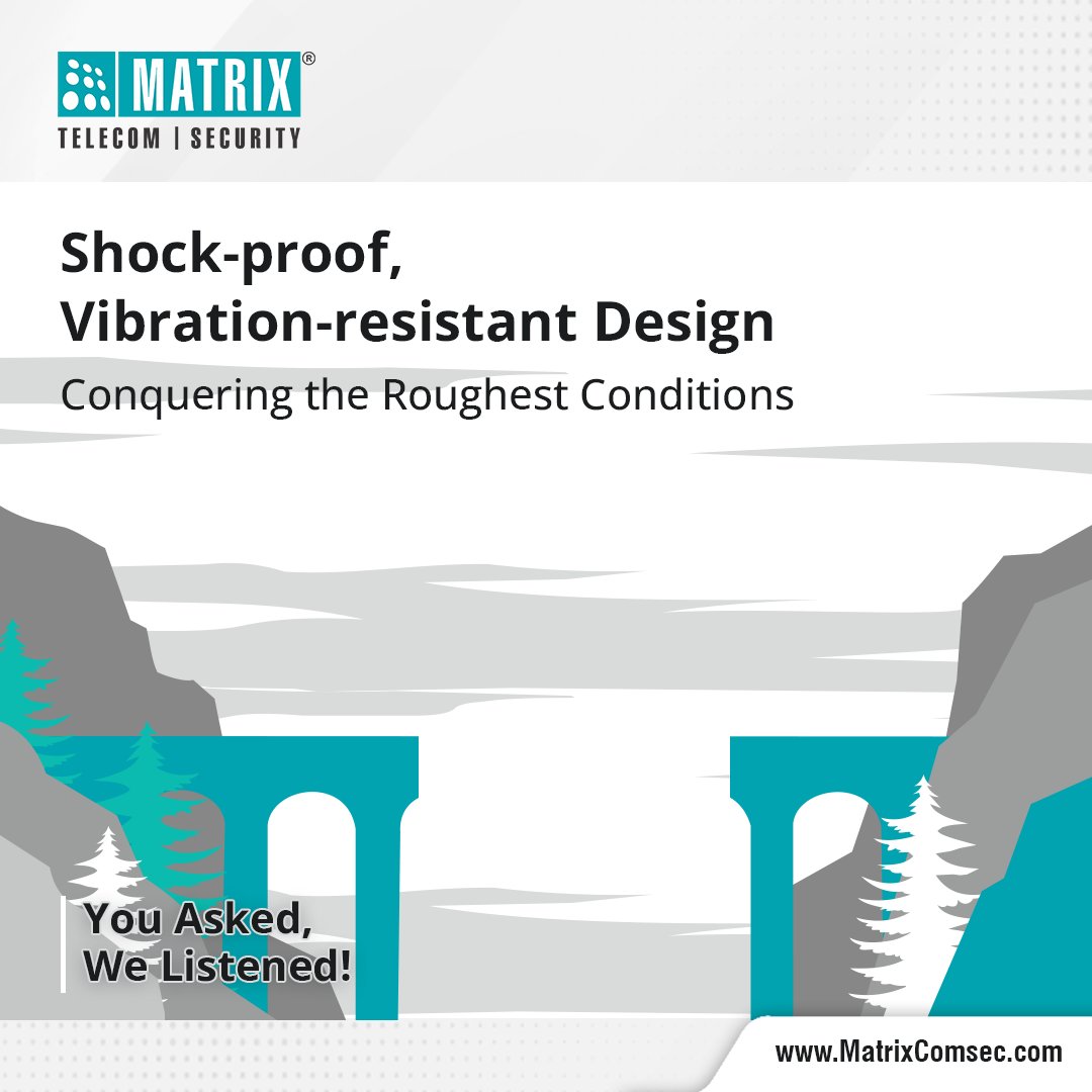 Matrix_SATATYA's tweet image. We tuned into your need for a surveillance powerhouse - a resilient solution standing firm against shocks, vibrations, and extreme weather.  

Get ready for the unveiling of a transformative IP camera that will defeat the roughest of challenges.  

#IPCameras #MatrixComsec