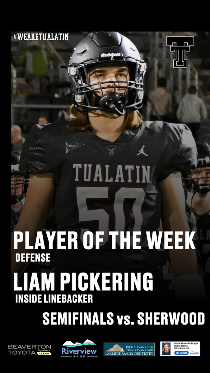 Tualatin Timberwolves Football (@tualatinhsfb) on Twitter photo Semifinals Players of the Week vs. Sherwood
O - @KeeneyNolan
D - <a href="/kenenelder_/">Kenen Elder</a> <a href="/CalvinEvans2025/">Calvin Evans</a> <a href="/Liampickering16/">LiamPickering</a>
#WeAreTualatin Semifinals Players of the Week vs. Sherwood
O - @KeeneyNolan
D - <a href="/kenenelder_/">Kenen Elder</a> <a href="/CalvinEvans2025/">Calvin Evans</a> <a href="/Liampickering16/">LiamPickering</a>
#WeAreTualatin