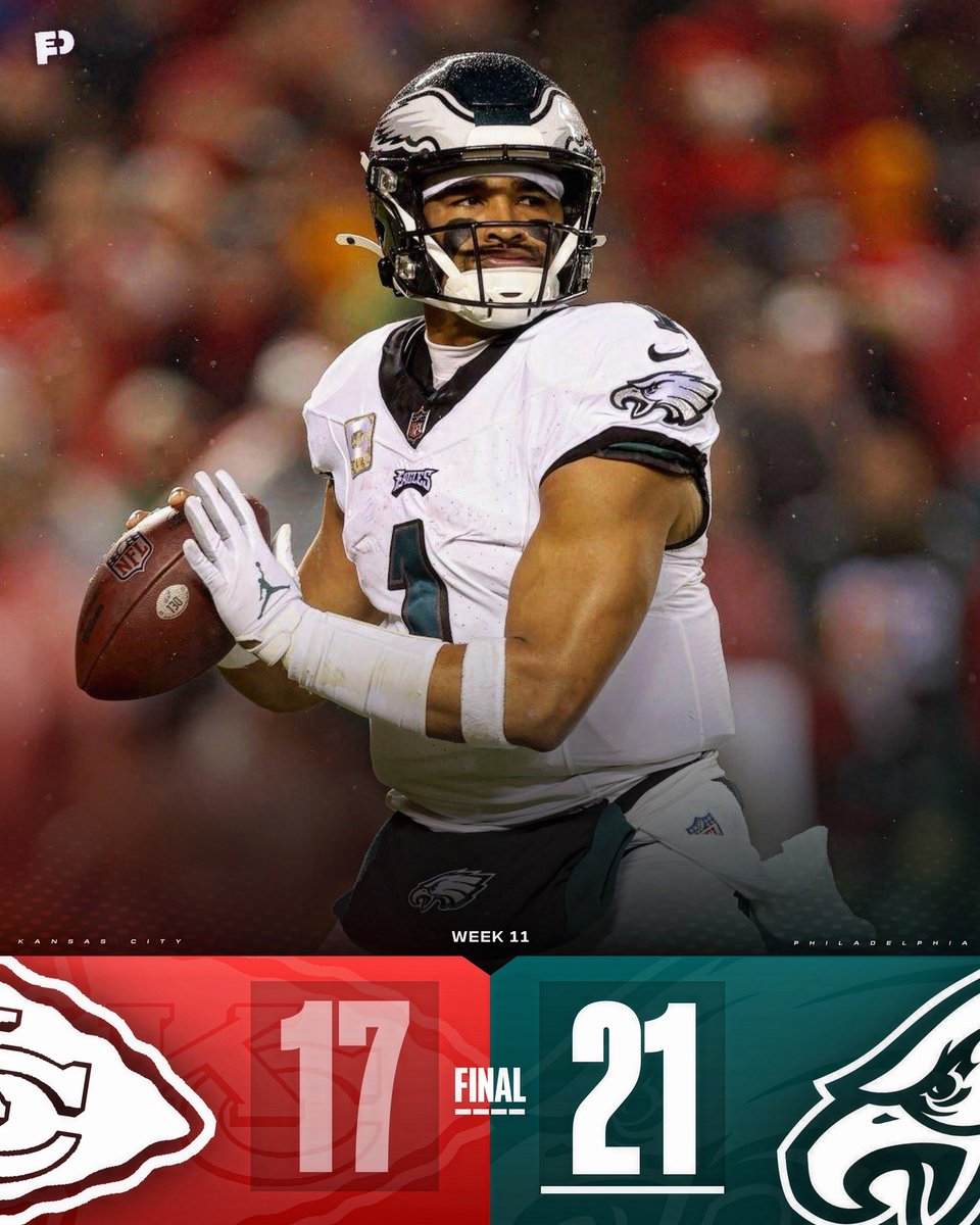 Wasn’t pretty but the #Eagles continue to find ways to pull it out. #PHIvsKC