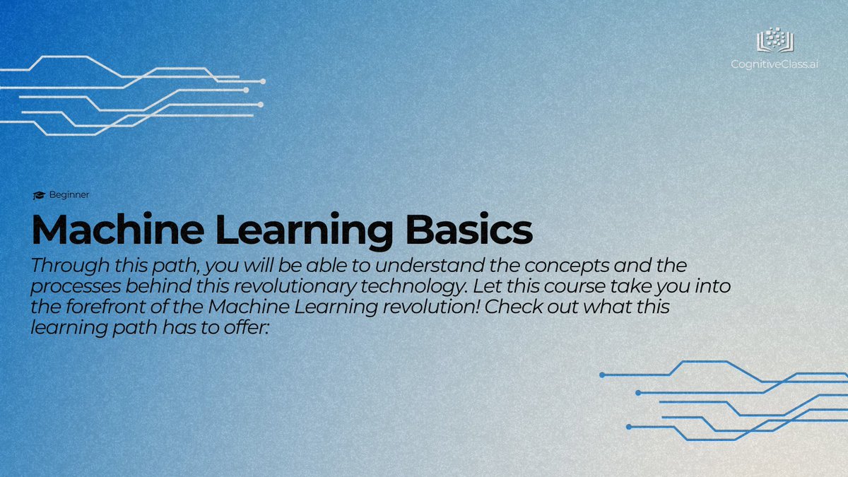 itsafiz's tweet photo. IBM is offering Machine Learning Basics Course for FREE!

ML doesn't have to be scary. This course helps you get started with ML. 

Course link 👇 https://t.co/XtkjpyZ6S1