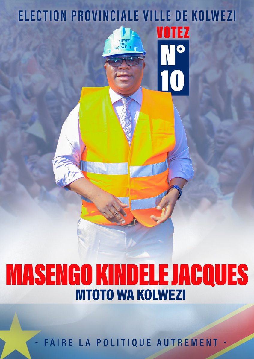 MeJacquesMASE's tweet image. Voici le candidat à l’élection provinciale circonscription électorale de Kolwezi.