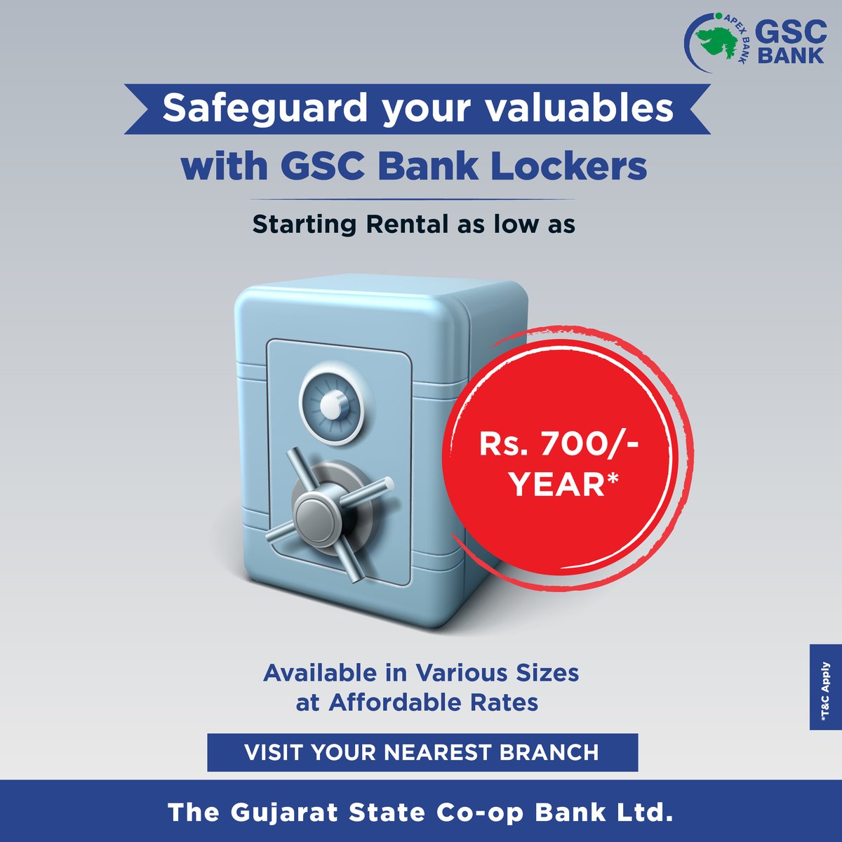 GSCBank's tweet photo. Safeguard your valuables with GSC BANK Lockers at Very Affordable Rates & Various Sizes.
Visit your nearest branch today.
#GSCB #lockers #secureyourvaluables #safedepositlocker #safety #banking #Securebanking #affordable #VariousSizes https://t.co/phIwWSvZYR