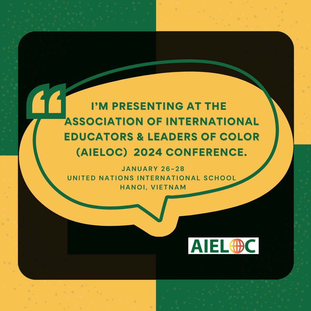 Honored to be presenting at the inaugural AIELOC conference in Hanoi Jan 26-28. More info at aieloc.org/conference-202…. #intlELOC Thank you to all the fellows who have organized to make this a reality and @UNIS_Hanoi for hosting.