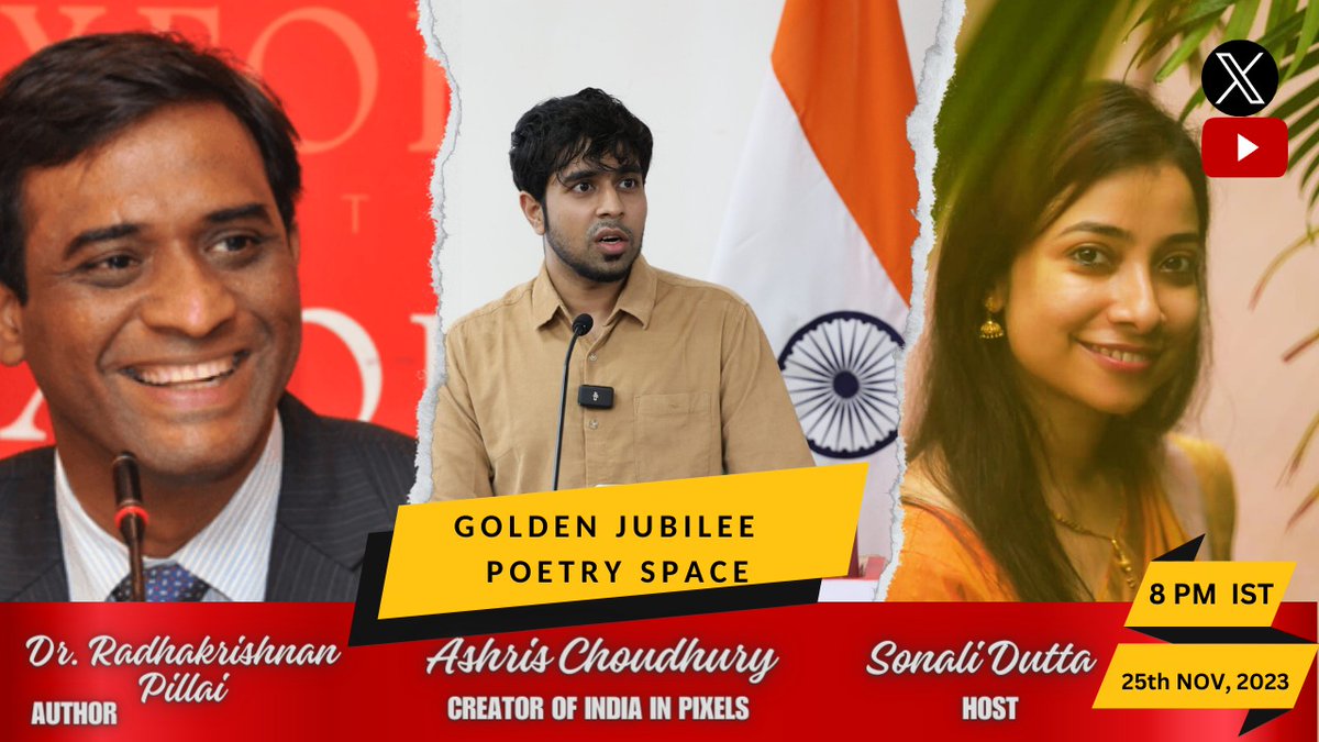 SonaliDutta11's tweet image. Finally, the WAIT is over, by God's grace 🙏🏻 🥳
POETRY SPACE GOLDEN JUBILEE ..