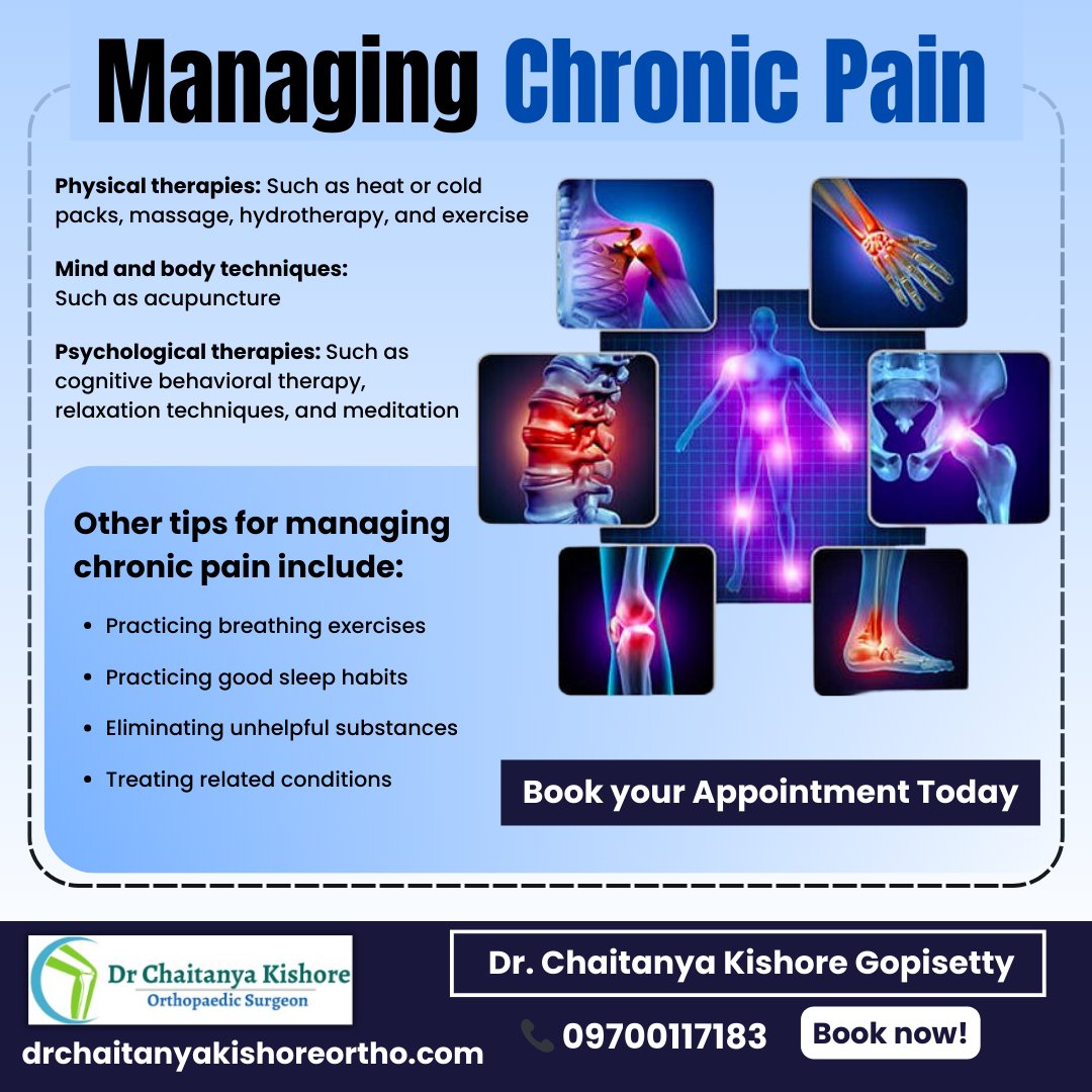 Managing Chronic Pain is the ongoing process of addressing persistent discomfort, often stemming from various medical conditions, injuries, or illnesses. 

#ChronicPain #PainManagement #Healthcare #Wellness #PainRelief #ChronicIllness #MedicalTreatment #PainMedication