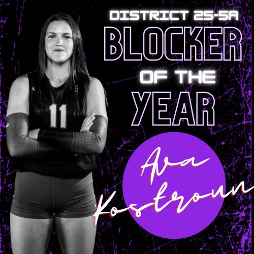Congratulations @kostroun_ava for being the District Blocker of the Year💜