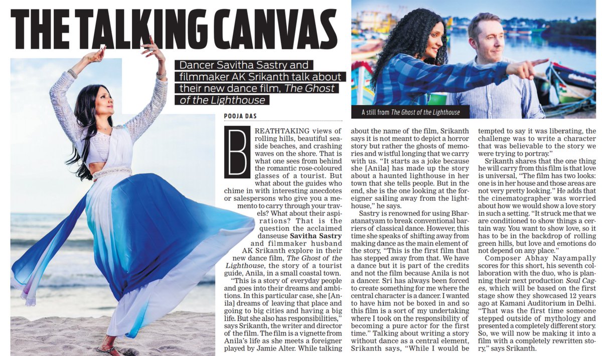 XpressBengaluru's tweet photo. Dancer @SavithaSastry and filmmaker AK Srikanth talk about their new dance film, The Ghost of the Lighthouse

✍🏼: @pooja_das49 

https://t.co/5eFyZk18xj https://t.co/zxKZqxollh