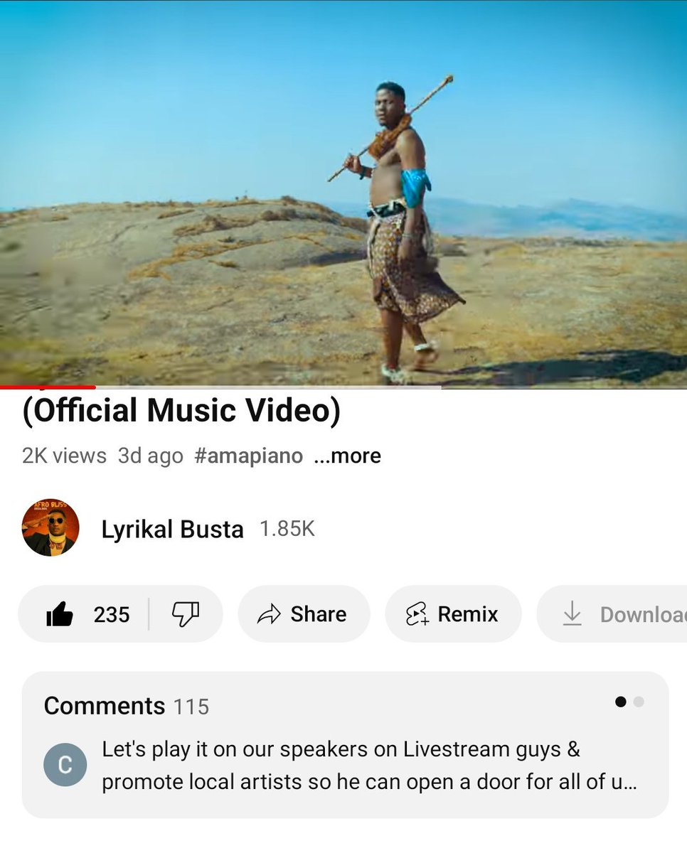 LyrikalBusta's tweet photo. We woke up with 2K views ๐
Siyabonga MaSwati lamahle ๐ธ๐ฟ๐
#Imbita #Afroblisss #SwatiMusicToTheWorld https://t.co/SsqhW4YYaU