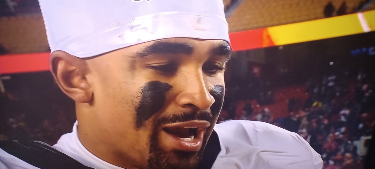 wareship2000's tweet photo. The Eagles Flew Into The Chiefs Arrowhead Stadium And Flew Off With The Win. Both Quarterbacks are From Texas. Jalen Hurts "JH" Is From Houston, And Patrick Mahommes "PM" Is From Tyler! Great Game, Great Teams, And, Great NFL Rivals! Stay Safe, Stay Well, Blessings, And Prayers! https://t.co/BfJQFpRHEf