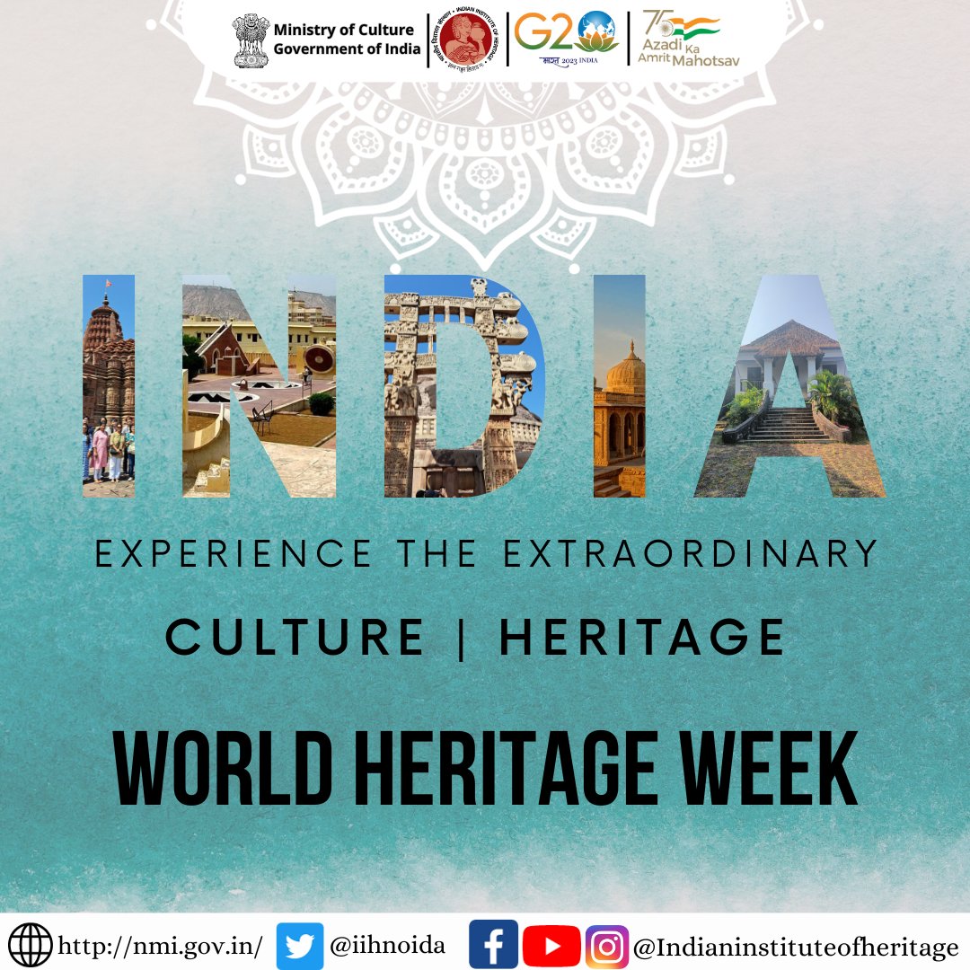 🌏Celebrating #WorldHeritageWeek from November 19th to 25th, 2023! Join us in honoring our diverse cultural treasures, preserving the past for generations to come. Let's unite in safeguarding and cherishing our heritage! 🏛️✨ #HeritageConservation #CultureUnitesAll #IIH