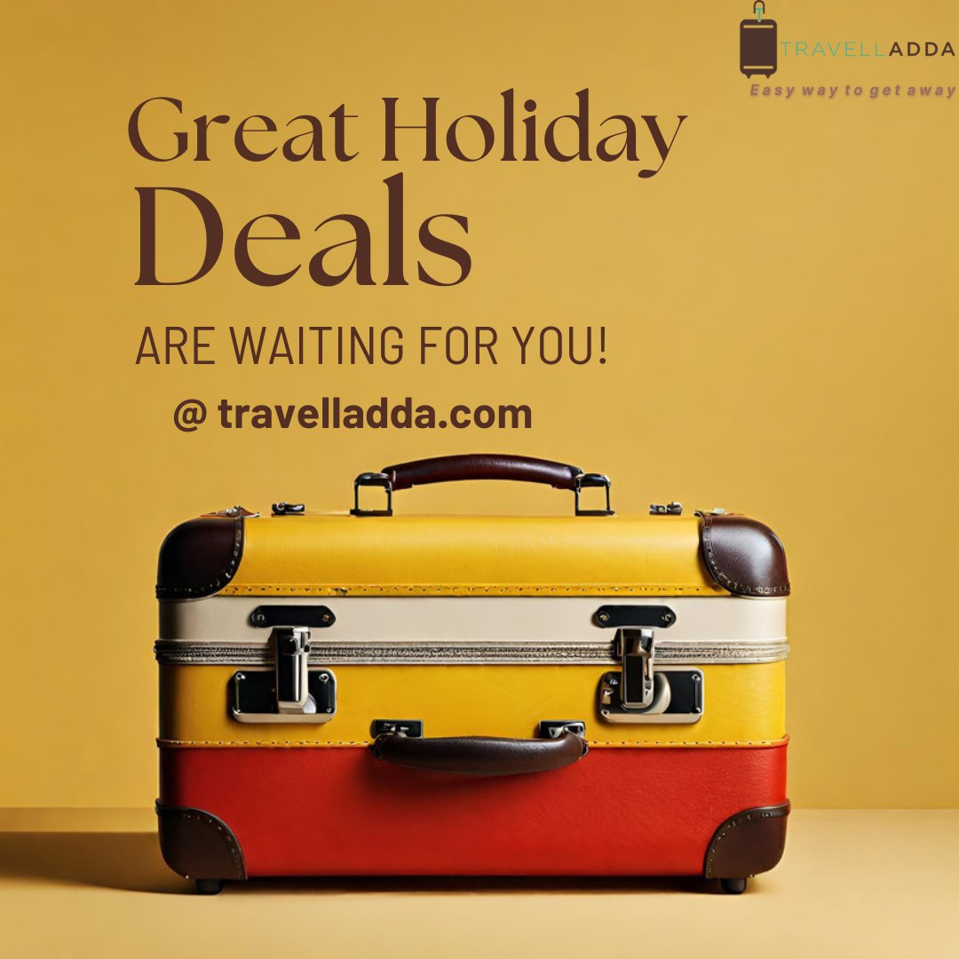 travelladda's tweet photo. πποΈ Unmissable holiday deals await you at https://t.co/DGkZs228YX! βοΈπ΄ Don't miss out on these amazing offers.
Visit now and start planning your next adventure! #HolidayDeals #TravelOffers #VacayGoals #ExploreAndSave #travel #tourism #travelladda #vacation #holidays #deals https://t.co/KjzJS7Fddr