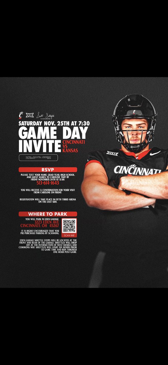 casongroves's tweet photo. Thank you @GoBearcatsFB for the invite!  @DB_CoachCoombs  @jokerphillips @CoachSattUC 
@NCEC_Recruiting @NatlPlaymkrsAca @CSmithScout https://t.co/BCY1UOq3oP