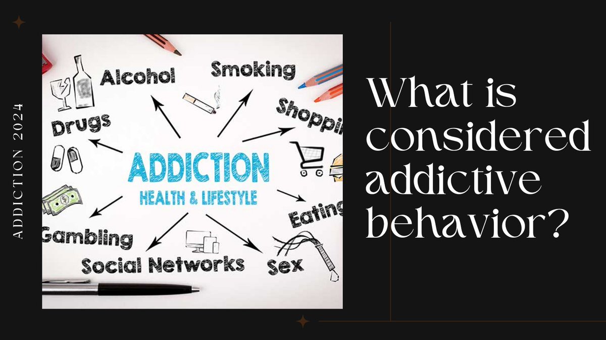 An #Addictive behavior is compulsively engaging in the same behavior despite having harmful #Consequences to your #Wellbeing which may include #physicalhealth #friends #family #riskysituations #Legalissues #financialconcerns #academicchanges in #appetite or #sleep 
#Addiction2024