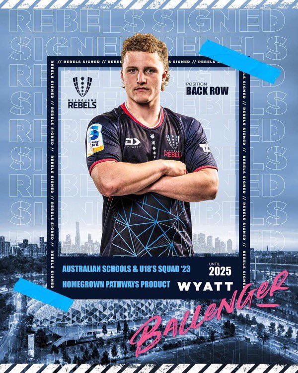 MarcellinSport's tweet photo. Congratulations to Yr 12 boy Wyatt who has signed with the @MelbourneRebels. We wish him well. #StriveForTheHigest 
https://t.co/b6uI0gtFpI https://t.co/CqLV7i6LVh