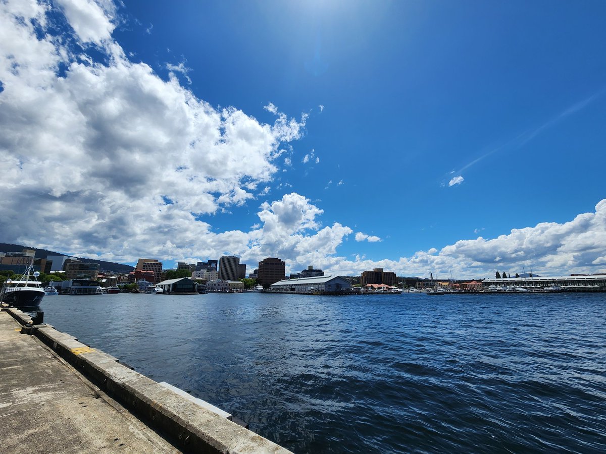 econalessio's tweet photo. A very sunny day in Hobart, Tasmania for the annual @FIRN_AUS conference. I presented my paper on the cost of ESG ratings (https://t.co/KaLHlH9lxY), which can only improve after @humpheryjenner stellar comments https://t.co/CxRhISs9kr
