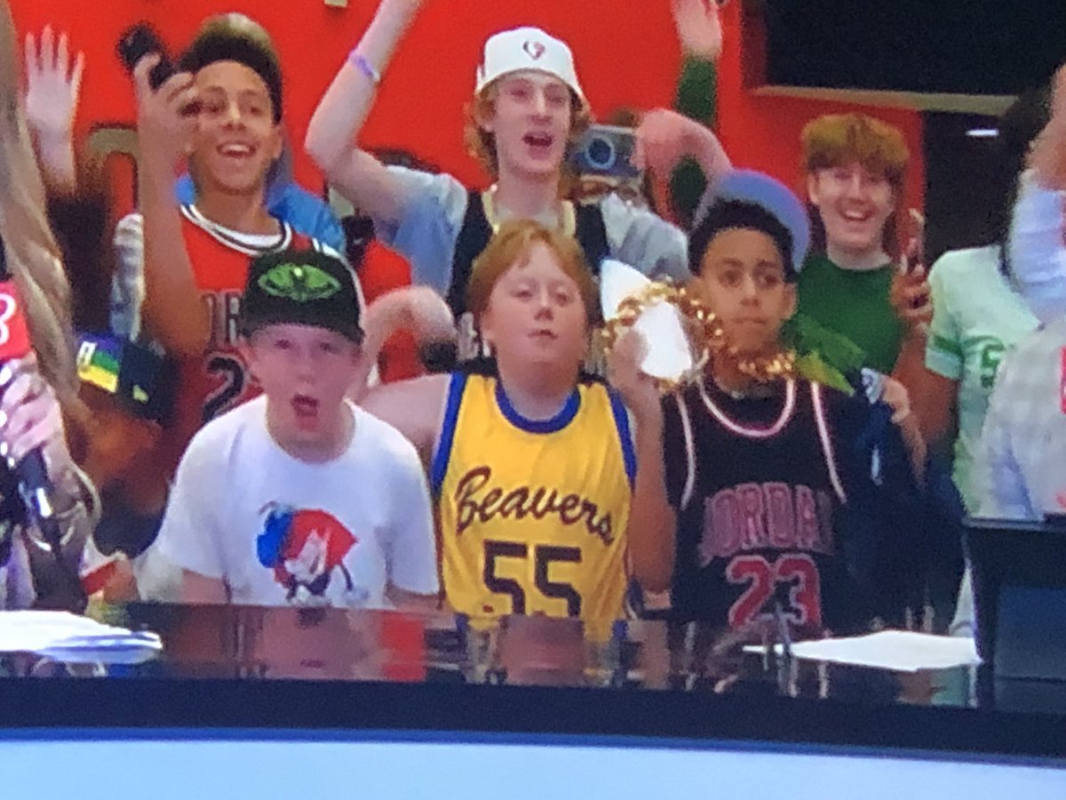 ScottMimic's tweet photo. Shoutout to the kid at the #Pelicans game who wore this retro fit. 
#TeenWolf https://t.co/7tOvRU9zTs