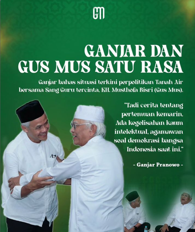 Yang satu frekuensi pasti bisa merasakan. Merasakan bagaimana kekacauan demokrasi bangsa akhir-akhir ini

Ganjar Mahfud IdolaRakyat
Pilih Pemimpin T3rbaik