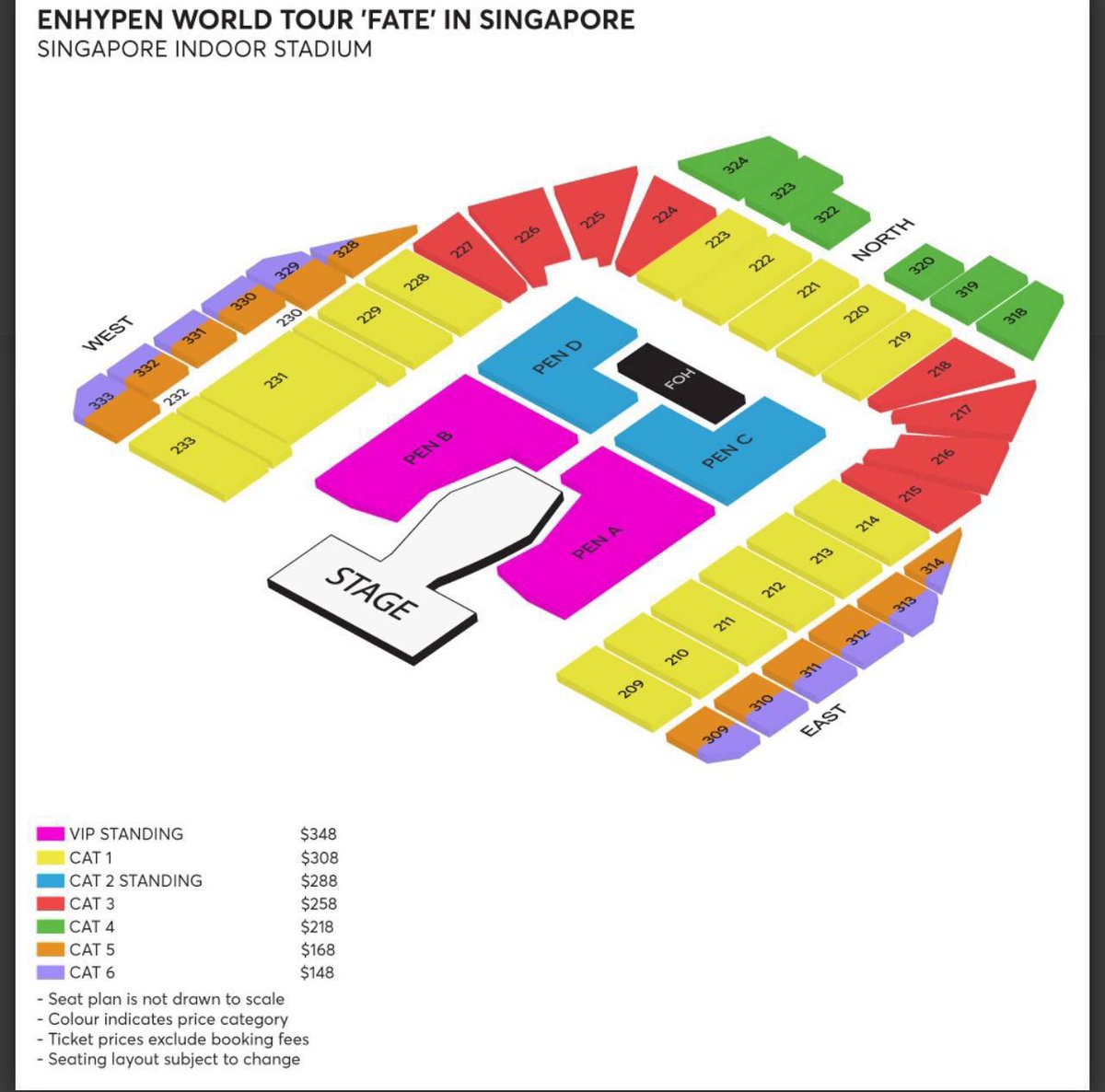 WTS ENHYPEN WORLD TOUR FATE IN SG SINGAPORE 2024 TICKETS
✅ Prefer to sell together
✅ Immediate forwarding of booking email with tickets after payment

➡️ Standing Pen C 2X TICKETS 56XX
➡️ $650 for BOTH including booking fees + helper fees