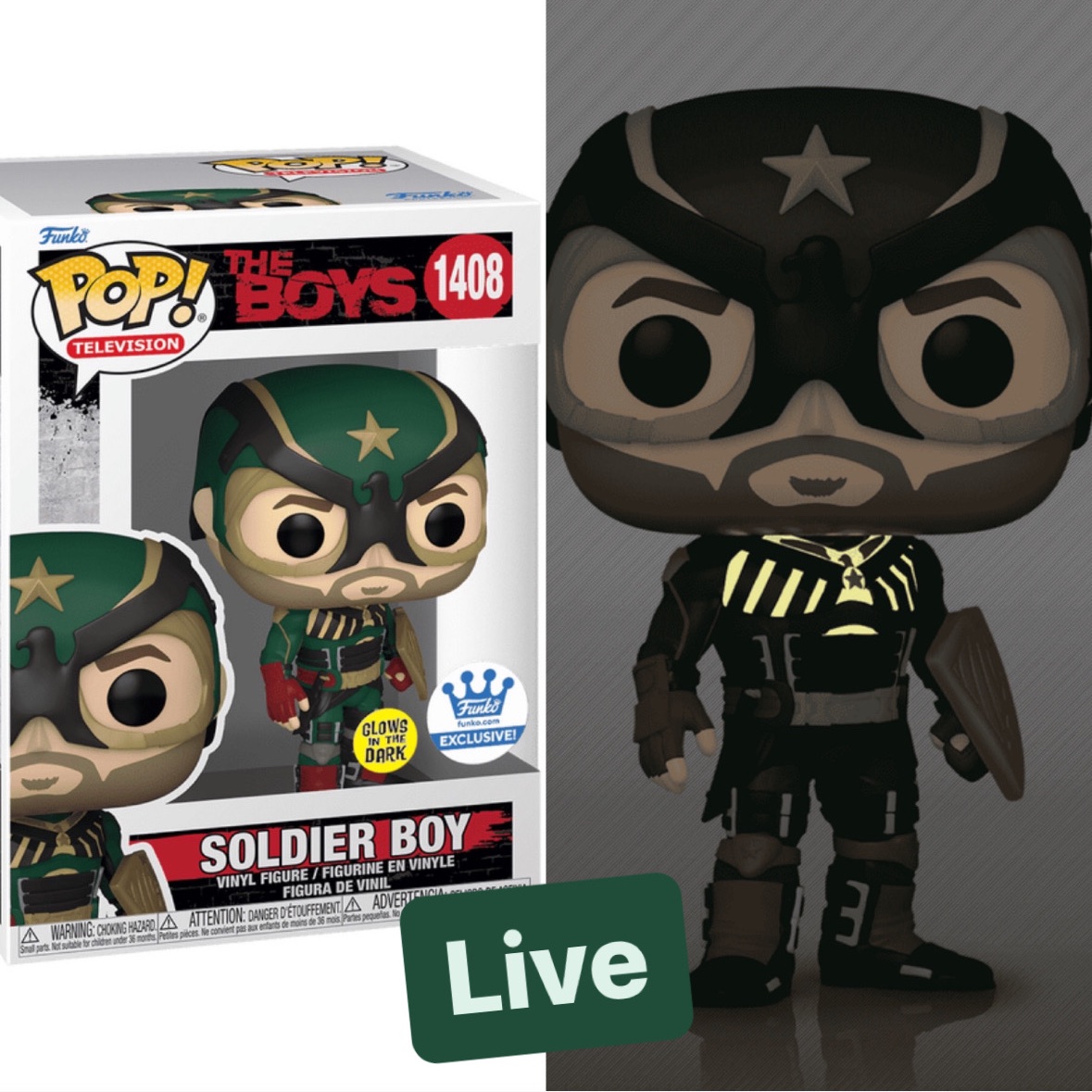Compre o Boneco Colecionável Funko Pop de Soldier Boy 1407 da série The