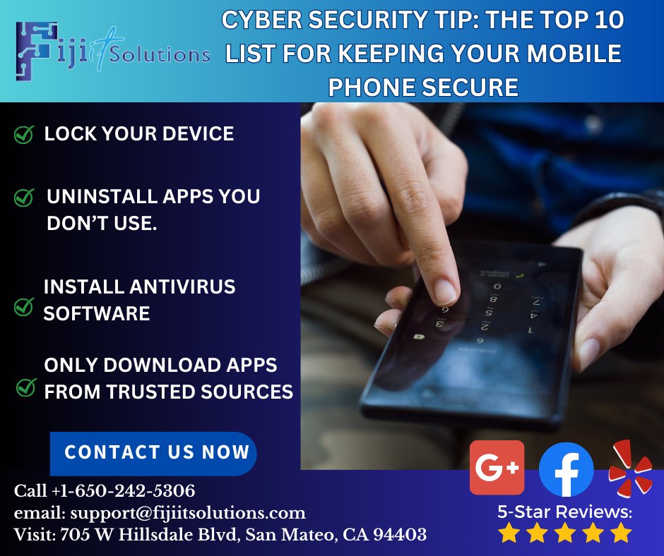 fijiitsolutions's tweet photo. Never connect your phone to public WiFi, it is best to leave your WiFi off so it doesn’t automatically connect to a network you don’t expect. #Fijiitsolutions #sanmateo #bayarea #protection https://t.co/EpL9eyafVE