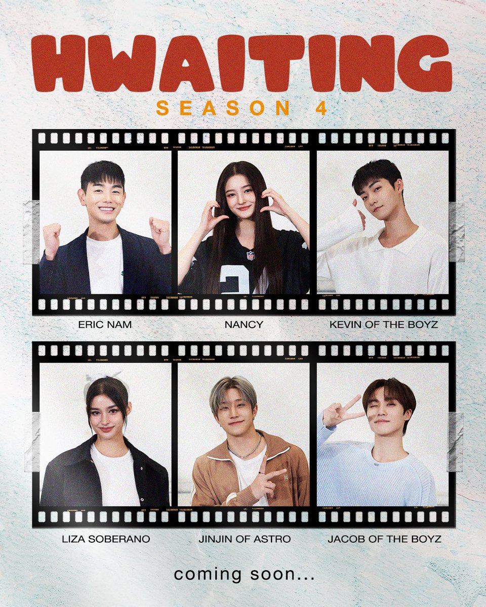 thedivestudios's tweet photo. Your favorite show is BACK! ✨

Get ready for the most exciting season of HWAITING yet!

Join Eric Nam, JINJIN of ASTRO, KEVIN & JACOB of THE BOYZ, NANCY, and LIZA SOBERANO on an incredible journey. 💪🚀

Stay tuned for more updates!

#EricNam #JINJIN #ASTRO #KEVIN #JACOB #THEBOYZ #NANCY #Liza_Soberano #HWAITING #DIVEStudios