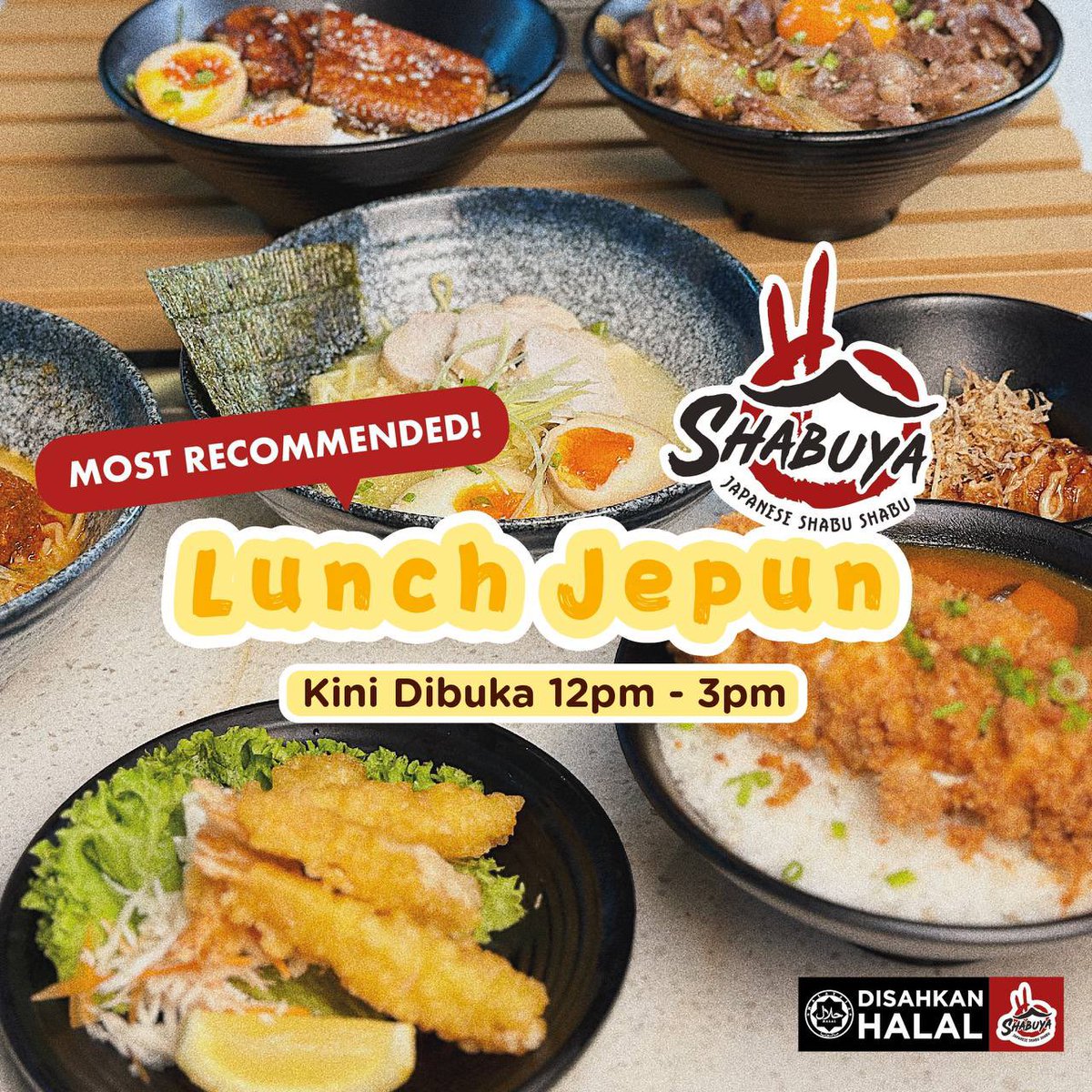 MohKeIpoh's tweet photo. Port lunch baru di Ipoh! Penggemor menu makanan Jepun boleh cuba singgah makan di sini 😍
 
Moh ke Restoran Shabuya. Mereka menyediakan pelbagai menu ala-carte masakan Jepun yang menarik. Terkini ada promosi untuk lunch set, hanya tambah RM5 kemudian boleh dapat air & dessert free flow. Apa tunggu lagi? Moh Kita!