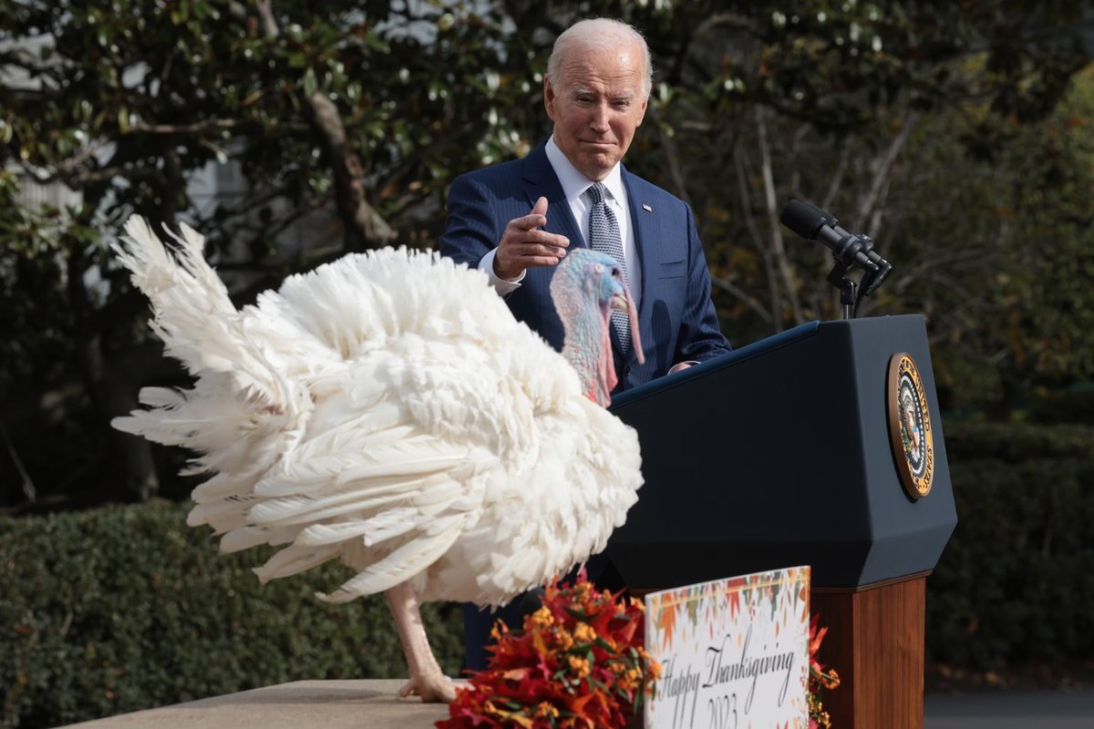 As of today, Biden has officially saved more turkey lives than he has saved Palestinian lives.