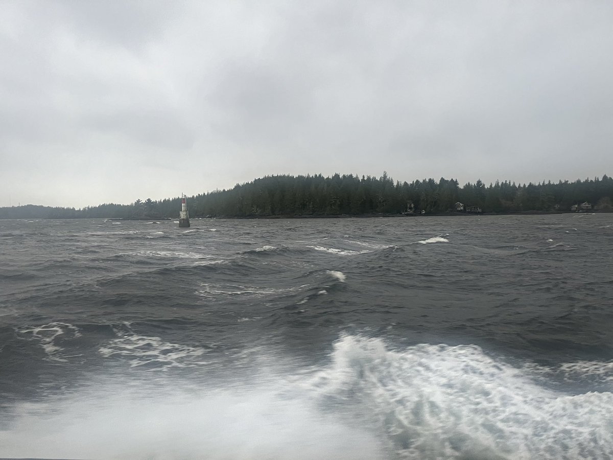 ChristineYH's tweet photo. Arrived in Prince Rupert. Whew. Super stormy. Lots of fond memories from childhood. I’m looking forward to visiting schools and doing my last formal observations for #EDUC491 practicum. #UNBCED #YPR #SD52 https://t.co/GQSXSwVw0M