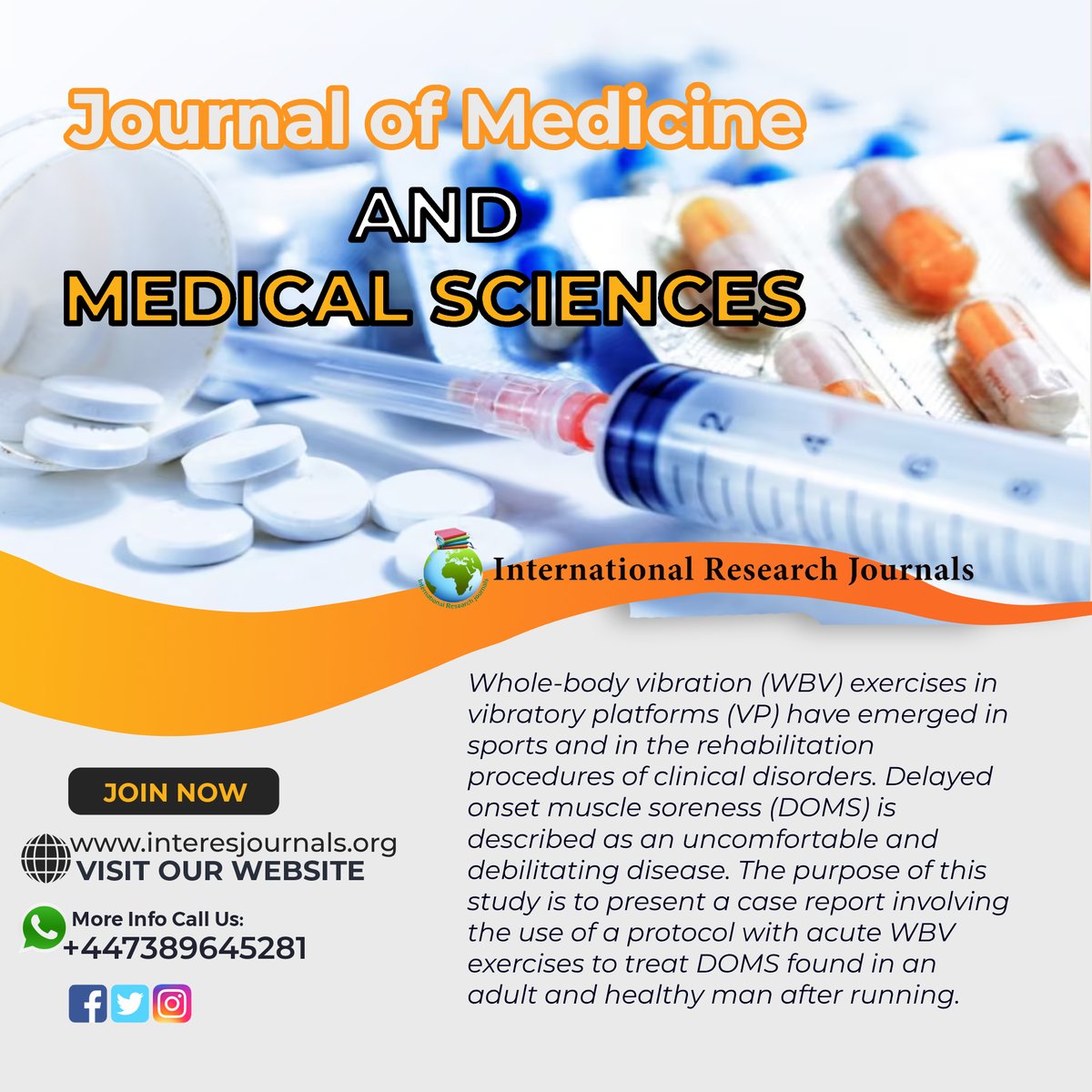 Calling all authors! We warmly invite you to share your cutting-edge research in the #Journal of #Medicine and #Medical Sciences! Join our community and contribute to advancing healthcare #research #medicine #science #Panauti #stockmarkets #MedicalScientists #Authors #health