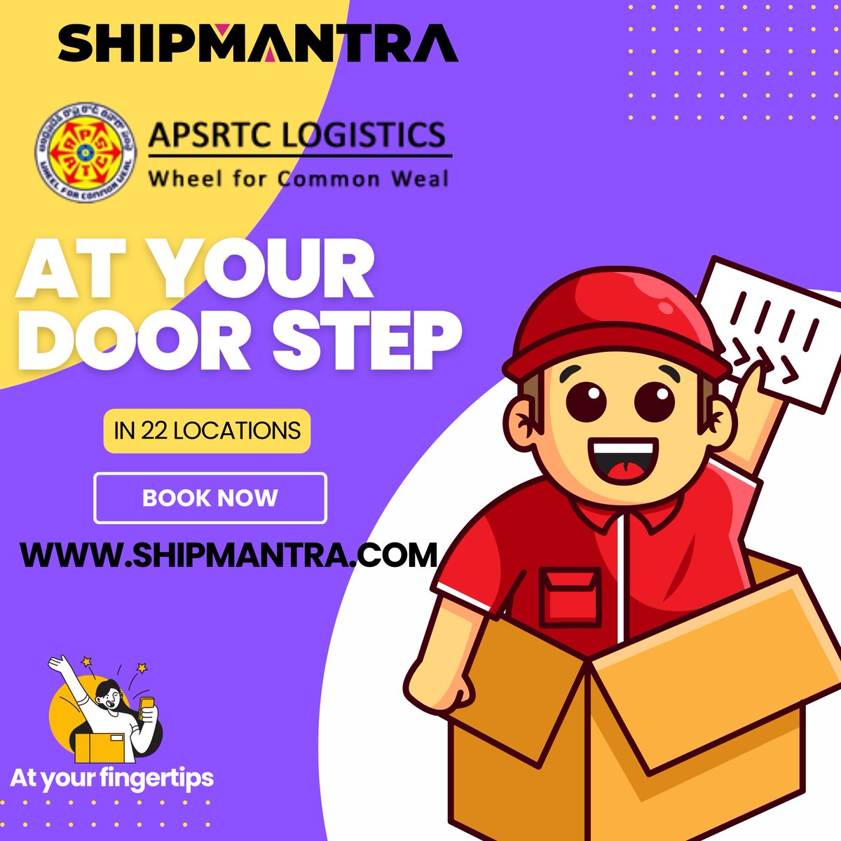 shipmantra's tweet photo. APSRTC cargo service at your doorstep. Now available across 22 locations exclusively in SHIPMANTRA.
Enjoy seamless online booking with door to door facility at the most affordable pricing. 

https://t.co/WosRvwq0bo

#apsrtclogistics #apsrtc #apsrtccargo #parcelservices https://t.co/bmQAmx5Rlf