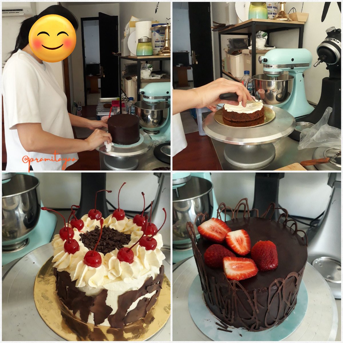 pramitayaa's tweet photo. Kelas private di Kelapa Gading, dgn menu:
Pandan Chiffon
Black Forest
Triple Chocolate Cake

Entah utk usaha atau biar bs bikinin olahan2 enak buat keluarga, yakinlah semua org akan bisa baking👌

Yg mau tanya2 ttg kelas private, silakan DM aja❤ https://t.co/DTAYg5sGOe