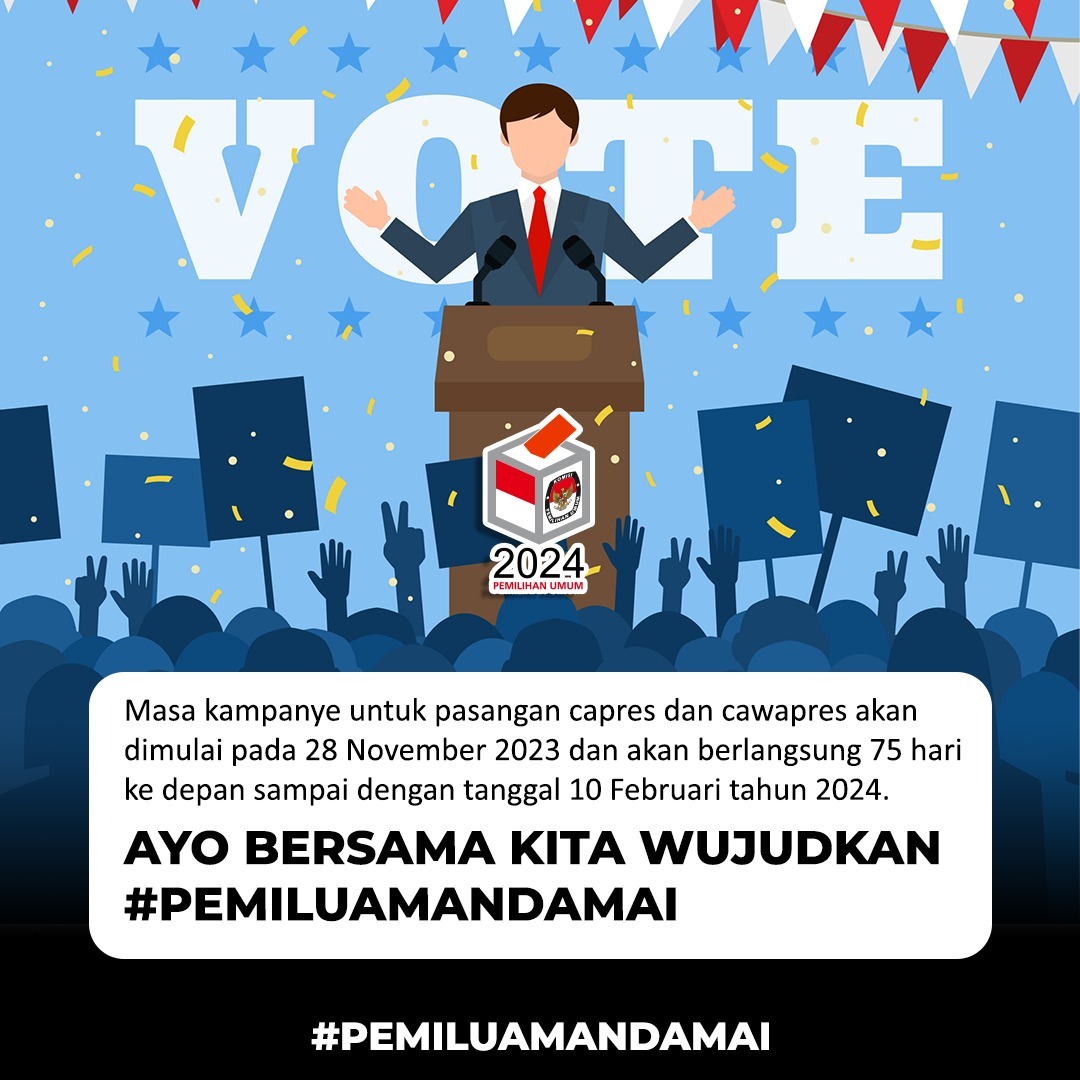 MerryLation's tweet photo. Di masa kampanye nanti, hindari gesekan dan menyebar hoaks. Dukung calon yang dijagokan boleh saja, tapi jangan berlebihan dan menyebabkan perpecahan.

Ayo bersama kita jadikan #PemiluAmanDamai
.
. 
Selasa Iriana Bawaslu  

#PemiluAmanDamai
#DamaiNusantara
#Pemilu2024 https://t.co/uVevusMH2k