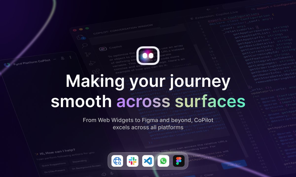 Fynd_Kaily's tweet photo. AI that works across-platforms🌐
Seamlessly integrate CoPilot with your design tools, dev platforms, and more✨💡

From Figma to code generation, CoPilot seamlessly blends into your preferred tools🎨💻
Try Now- https://t.co/2Z0qO2qvej

#CoPilot #ai #IntelligentAssistant #SmartAI https://t.co/EZNKskv8Wh