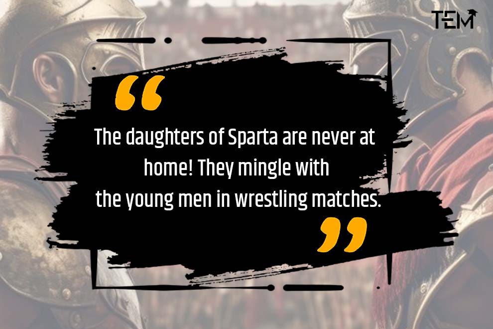 TheEducationMag's tweet photo. “The daughters of Sparta are never at home! They mingle with the young men in wrestling matches.”
Read More: https://t.co/6h0q9r2wiQ
#Spartan #inspiring #quotes #Tuesdaymotivation #spartanquotes https://t.co/HaYtRsH0ow