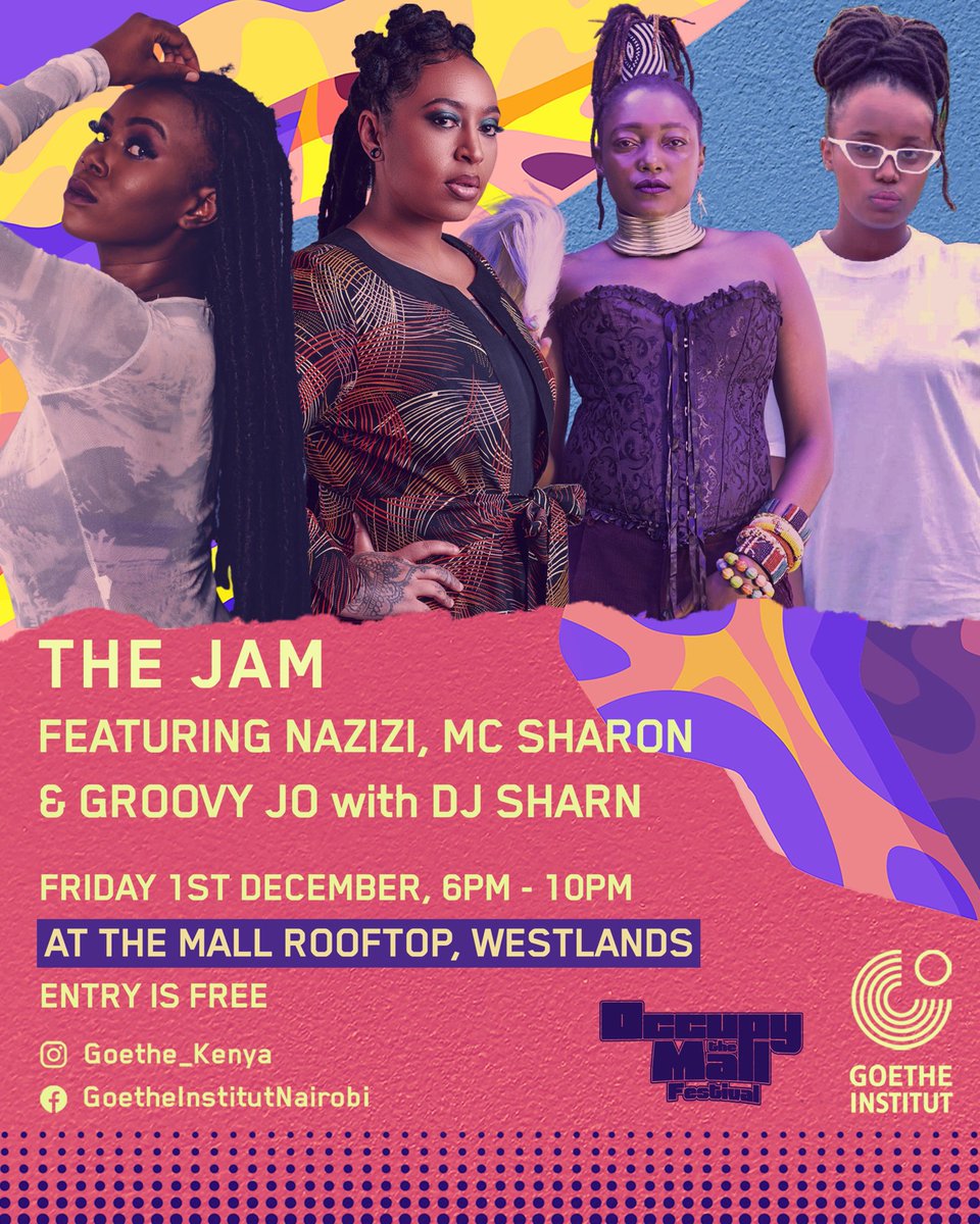 kipepeoagency's tweet photo. Hey there!
Join @groovyjowhoiis for The Jam with @NaziziHirji , MC Sharon and DJ Sharn on the 1st of December 2023 😃. This will be a show you wouldn't want to miss out 😉.
Shoutout yo @goethekenya and @anyikowoko.
#groovyjo #thejam #womeninmusic https://t.co/NgWMsBOZ8b