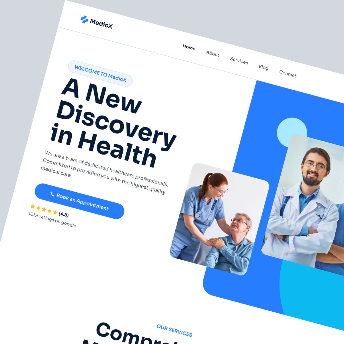 moskur_alam's tweet photo. Hello Everyone,
Here is my exploration of the Medical Landing Page.
Dribbble:https://t.co/zGmjLW30SA 

Available for UI/UX design service &amp; project 🤠
📨 Email: moskuralam07@gmail.com
💬 WhatsApp: +880 1706 499 216

#Medical #doctor #uidesign #WebDesign https://t.co/Uj0EsbuD9f