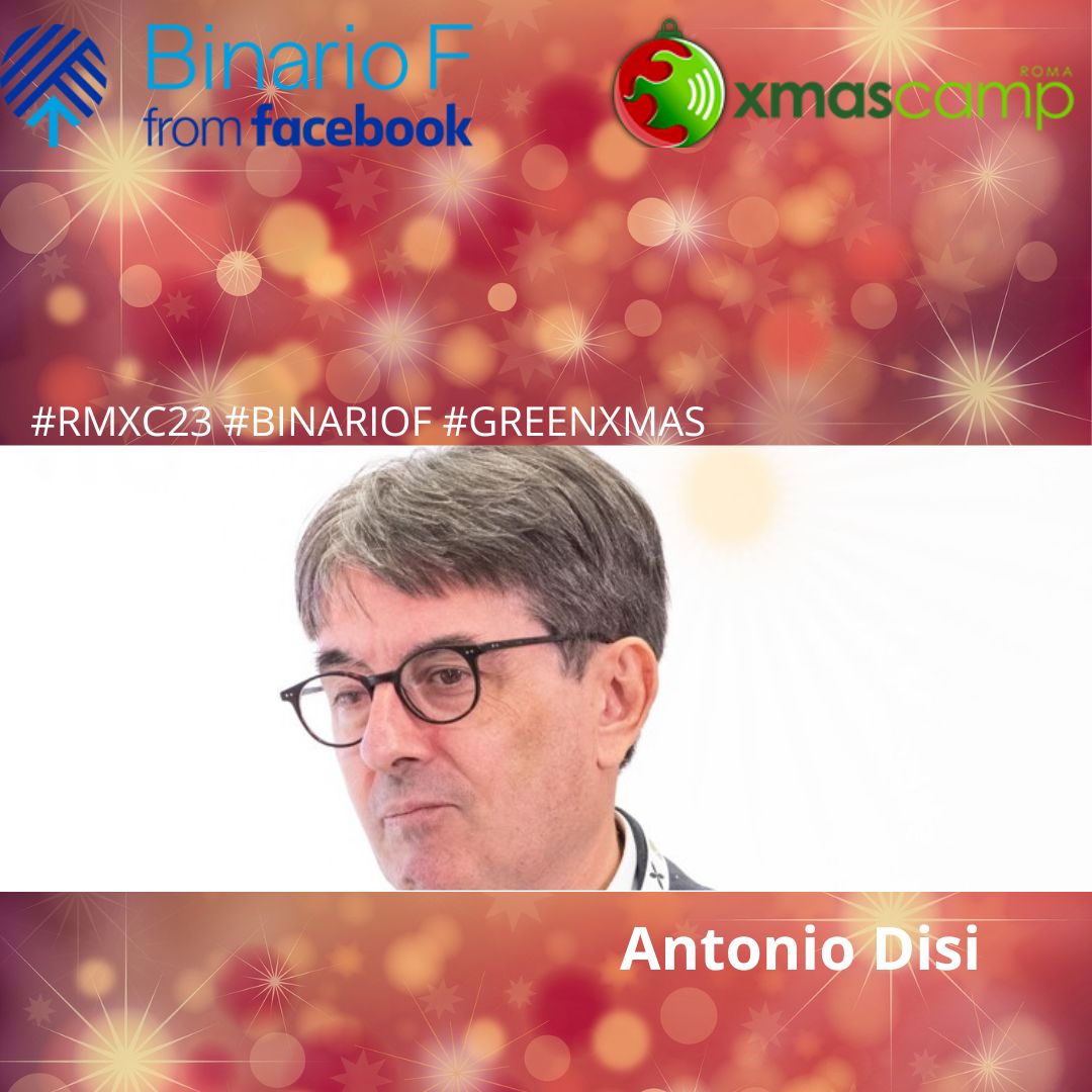 🌲📷Antonio Disi speaker a #BinarioF con la nuova edizione del #RMXC23. Il tema del 24 Novembre è ' #GreenXmas: buone pratiche per il lifestyle ecologico tra ambiente e sostenibilità'📷📷📷🎅📷info e iscrizioni: 🤶🎯