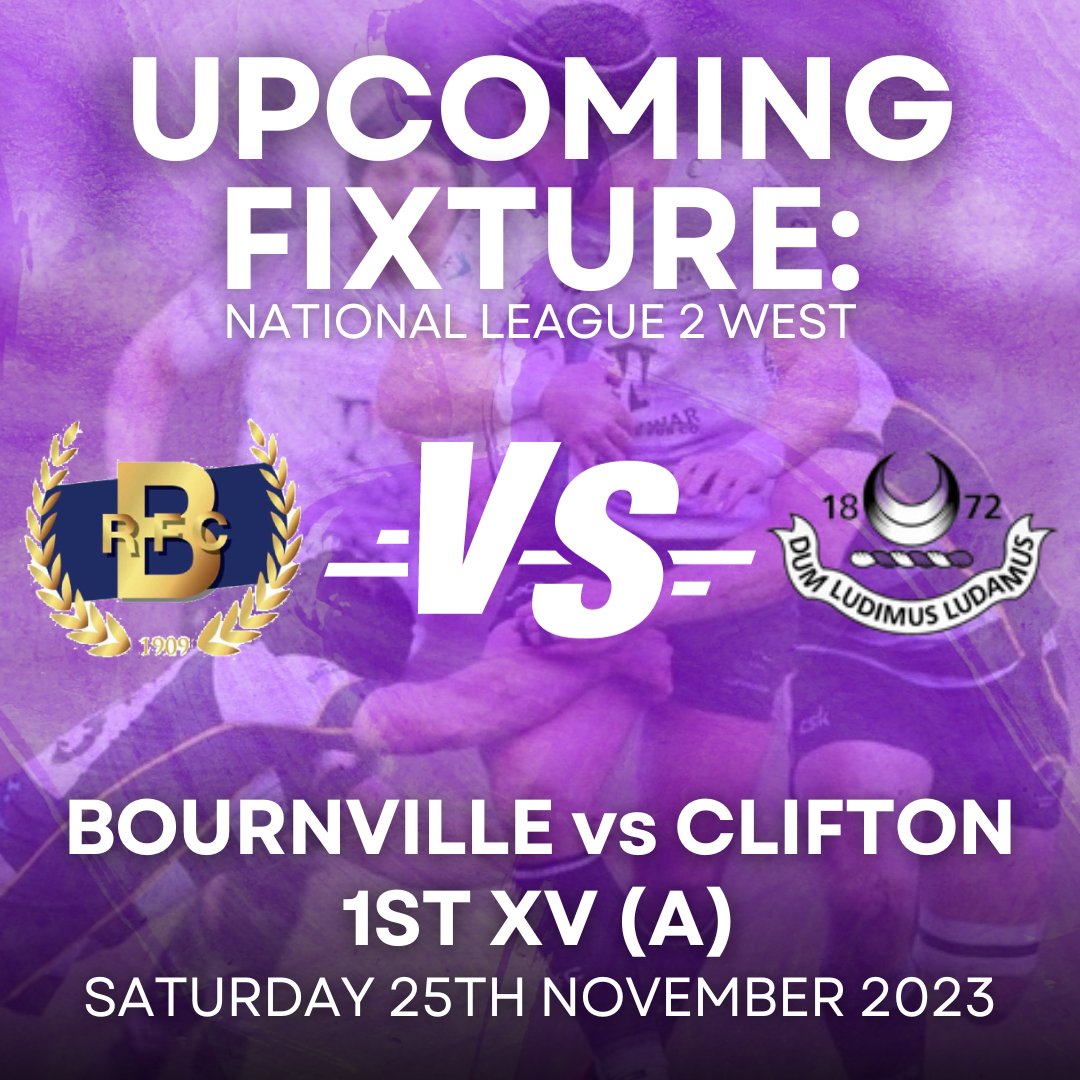 cliftonrugby's tweet photo. UPCOMING FIXTURES.📣
This weekend our Misfits have a free weekend while both our 1st XV and Wanderers head away from Station Road to take on their next teams.💪
🏉CLIFTON 1ST XV vs BOURNVILLE (A)
🏉WANDERERS vs BRIDGWATER & ALBION (A)
#cliftonrfc #cliftonrugby #upcomingfixture https://t.co/lWYVc4Revn