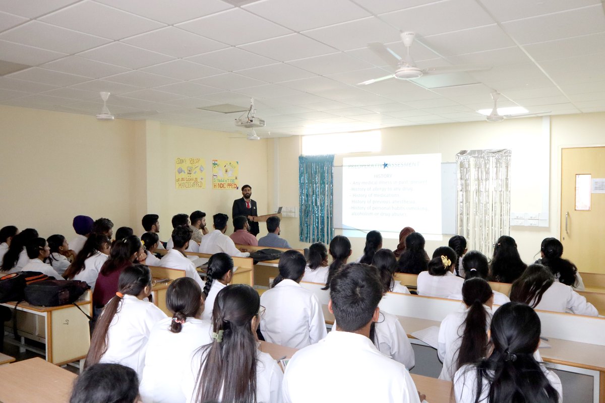 #GNAUniversity- School of Allied And #Healthcaresciences successfully organized #guestlecture on pre-operative assessment for the students of B.Sc. In #OperationTheatre and #AnesthesiaTechnology.

 #highereducation #educationsector #surgery #patients #students
