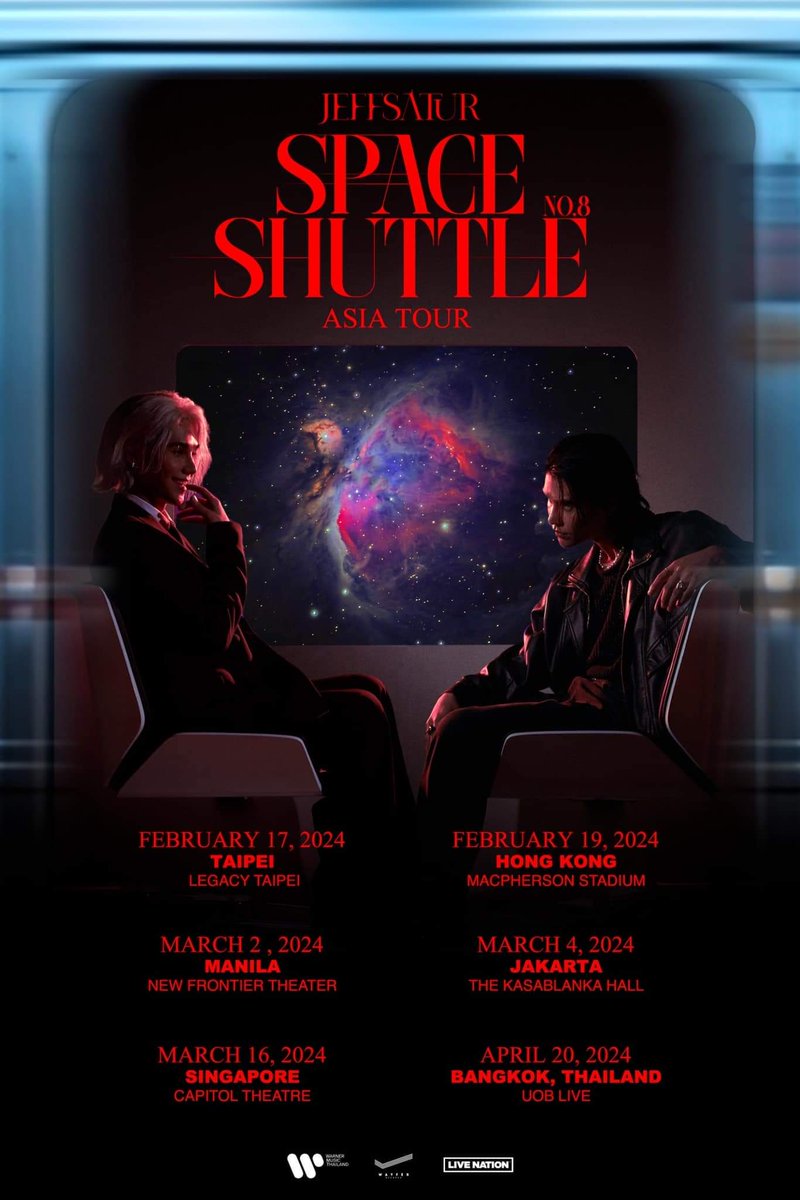 📅 2023 1121
🆙️ Zoomdara FB

“เจฟ ซาเตอร์” Jeff Satur เดินทางสู่การ
เป็นศิลปินอินเตอร์เต็มตัว ด้วยคอนเสิร์ต เดี่ยวเอเชียทัวร์ครั้งแรก
“Jeff Satur :
Space Shuttle No.8 Asia Tour'

#JeffSatur
#JeffSaturAsiaTour
#SpaceShuttleNo8
#WarnerMusicThailand