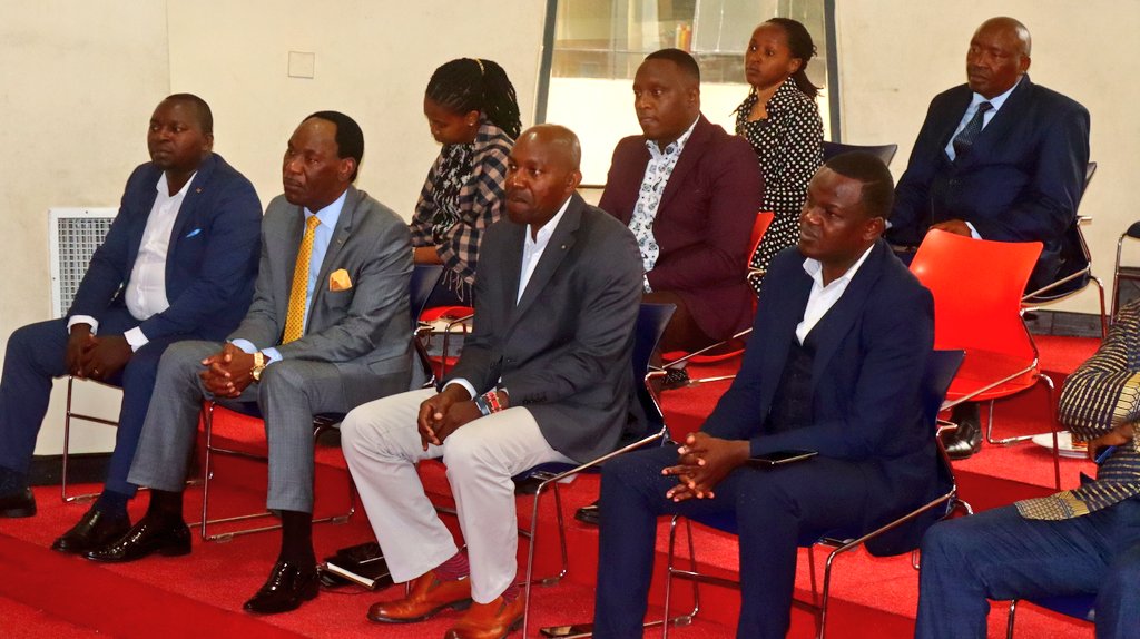 TheMCSK's tweet photo. The @KenyaCopyright Chairman @Honjoshuakutuny met with the Boards of Collective Management Organisations (CMOs) today to discuss on Creation of Synergies between the CMOs for the welfare of musicians in Kenya.
@EzekielMutua
#MCSKat40 https://t.co/59LexD37i8