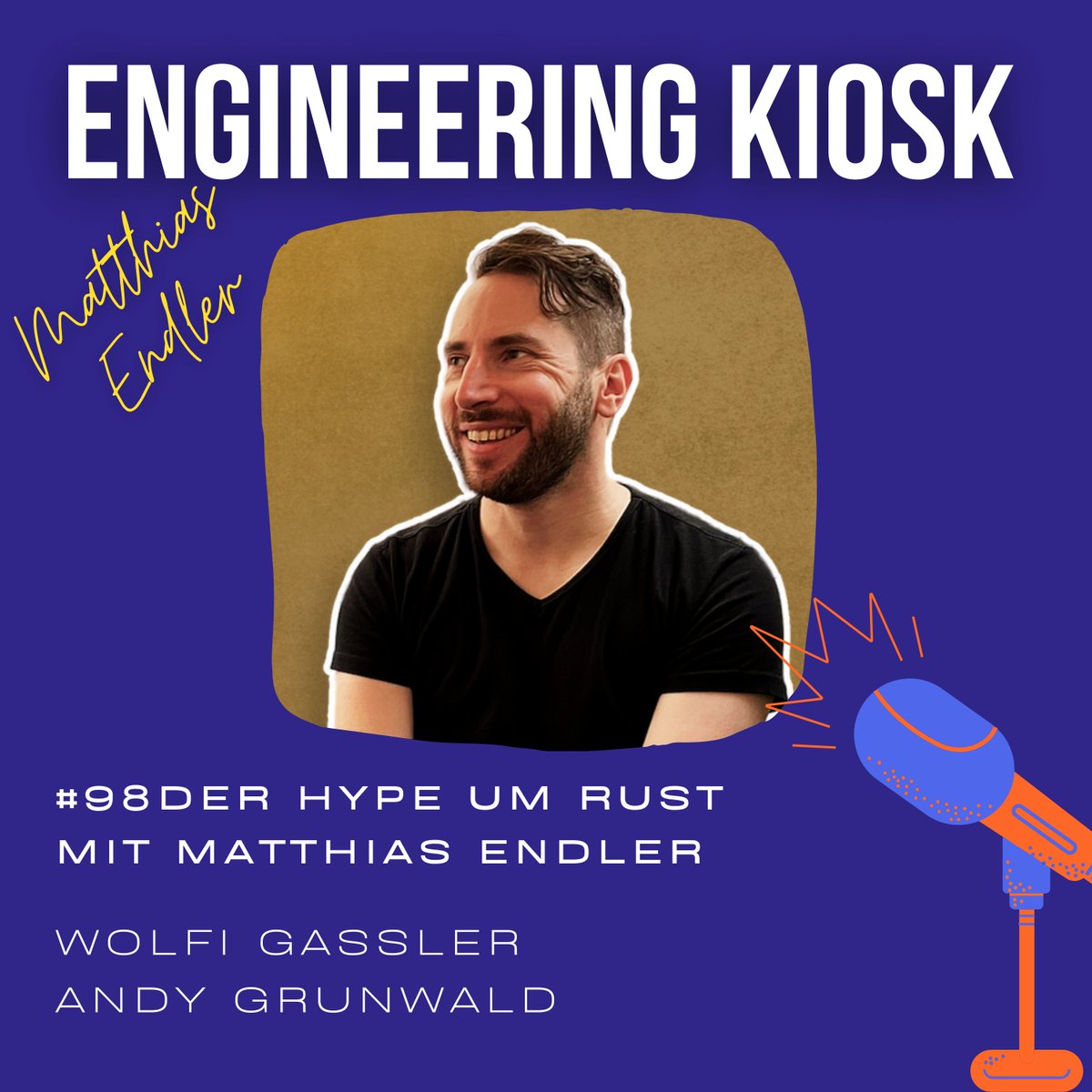 EngKiosk's tweet photo. Was ist dran am Hype um @rustlang?
Gutes Marketing oder wirklich DIE Sprache für die nächsten 40 Jahre?

Es geht um die ...
Konzepte Ownership und Borrowing
Lernkurve von Rust
Compile-Times und Kompatibilität

All das beantwortet uns @matthiasendler 🎧 ⬇️
https://t.co/zS3IZTarlN https://t.co/gVajxKtPE5