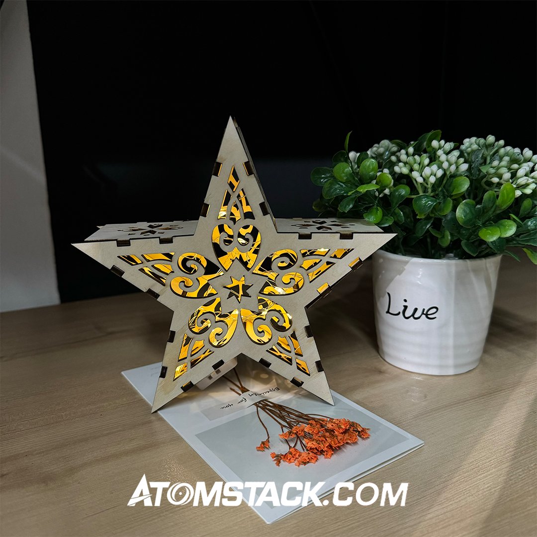 AtomStack's tweet photo. Super easy to make a star lamp, just AtomStack A24 PRO
#atomstack #atomstacka24pro #lamp #diyfurniture #diyfurnituremakeover #furnituredesign #furnituremakeover https://t.co/oTINHjh72Y