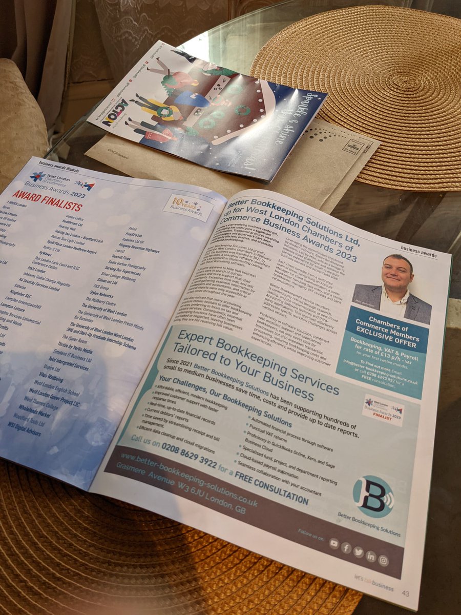 BBS_Cloud's tweet image. &quot;Better Bookkeeping Solutions Ltd, up for West London Chambers of Commerce Business Awards 2023!&quot;

Full digital article can be found here:
lnkd.in/eE8mAfEU

#Betterbookkeeping #businessawards2023 #cloudbookkeeping #smallbusinessuk