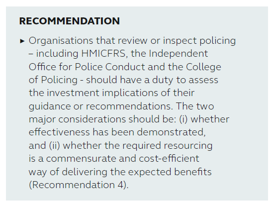 gmhales's tweet image. Quite a punchy first recommendation to appear in the report.