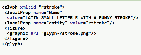 TEIconsortium's tweet photo. #TEI #ElementoftheWeek <glyph> (character glyph) provides descriptive information about a character glyph. - https://t.co/Axwk6eoFgG https://t.co/6c1ck07qrD