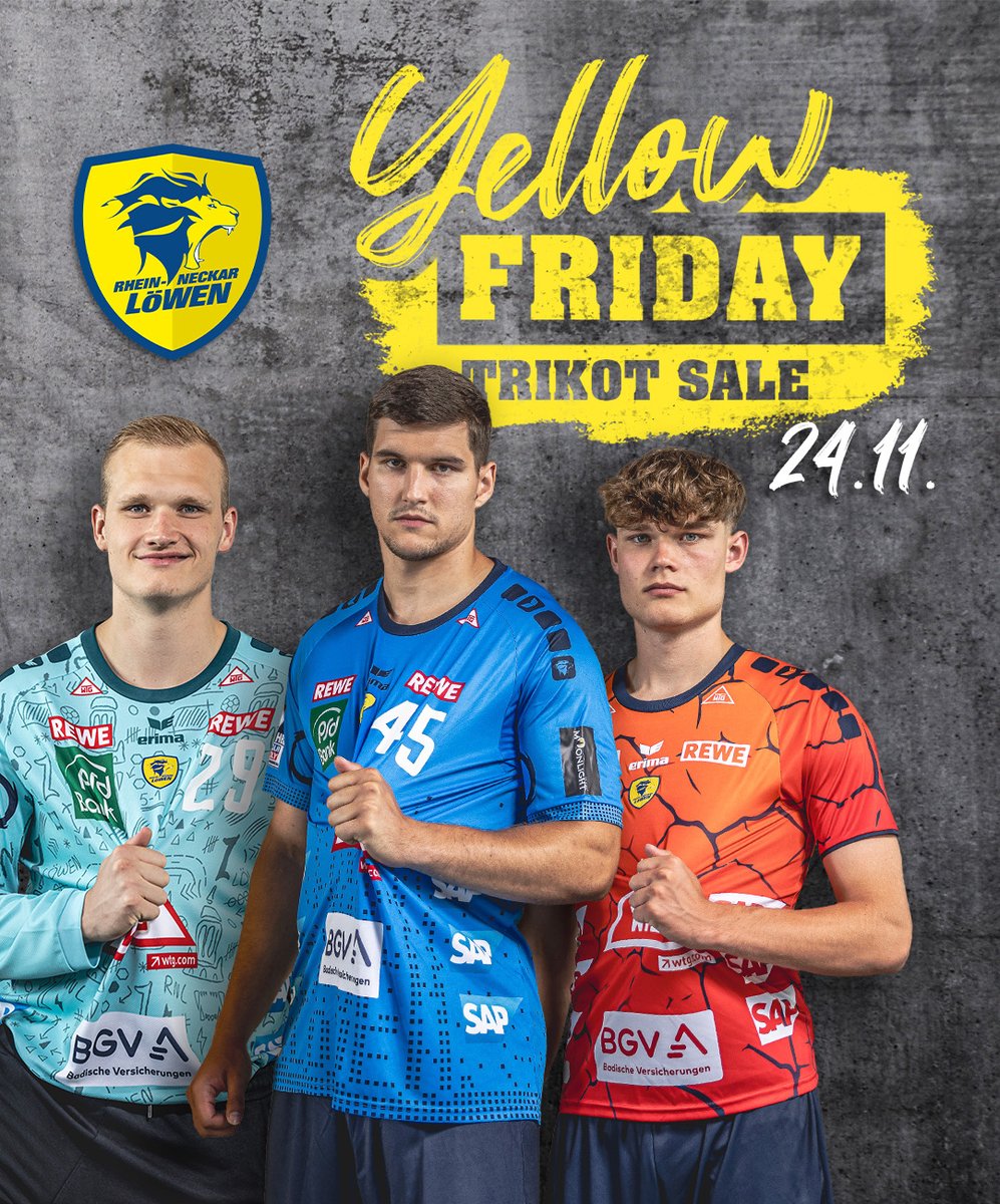 RNLoewen's tweet photo. 🟡 YELLOW WEEKEND! 🟡 Wir haben für euch satte Rabatte auf Tickets & Merch! Hier geht´s zu den Angeboten 📲 https://t.co/dLcaeZpcfx #rnl #rnloewen #handball #yellowweekend https://t.co/J5tz4g8AVc