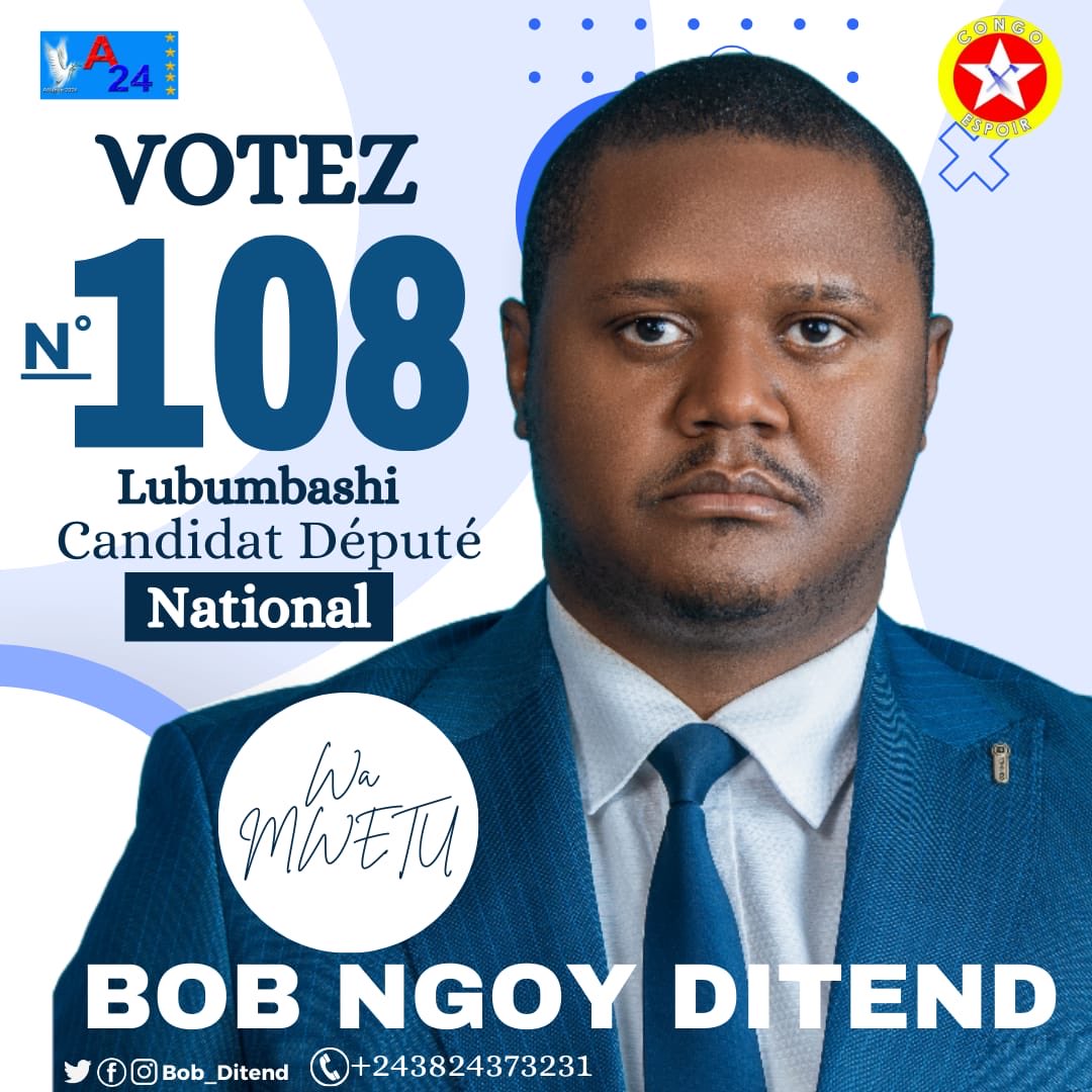 Lubumbashi le 108…
La relève est assurée avec <a href="/Bob_Ditend/">Bob_Ditend</a>