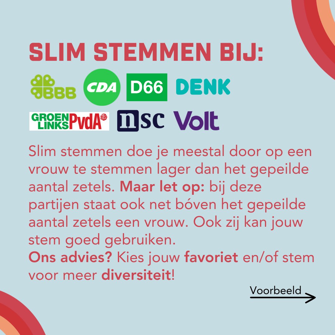 Stem op een Vrouw tweet media